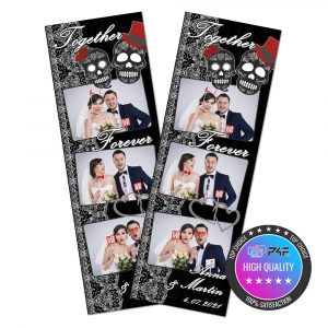 Black Lace Forever photobooth strips layout