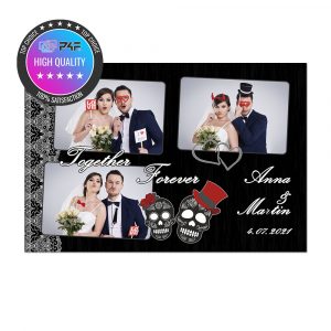Black Lace Forever photobooth postcard layout